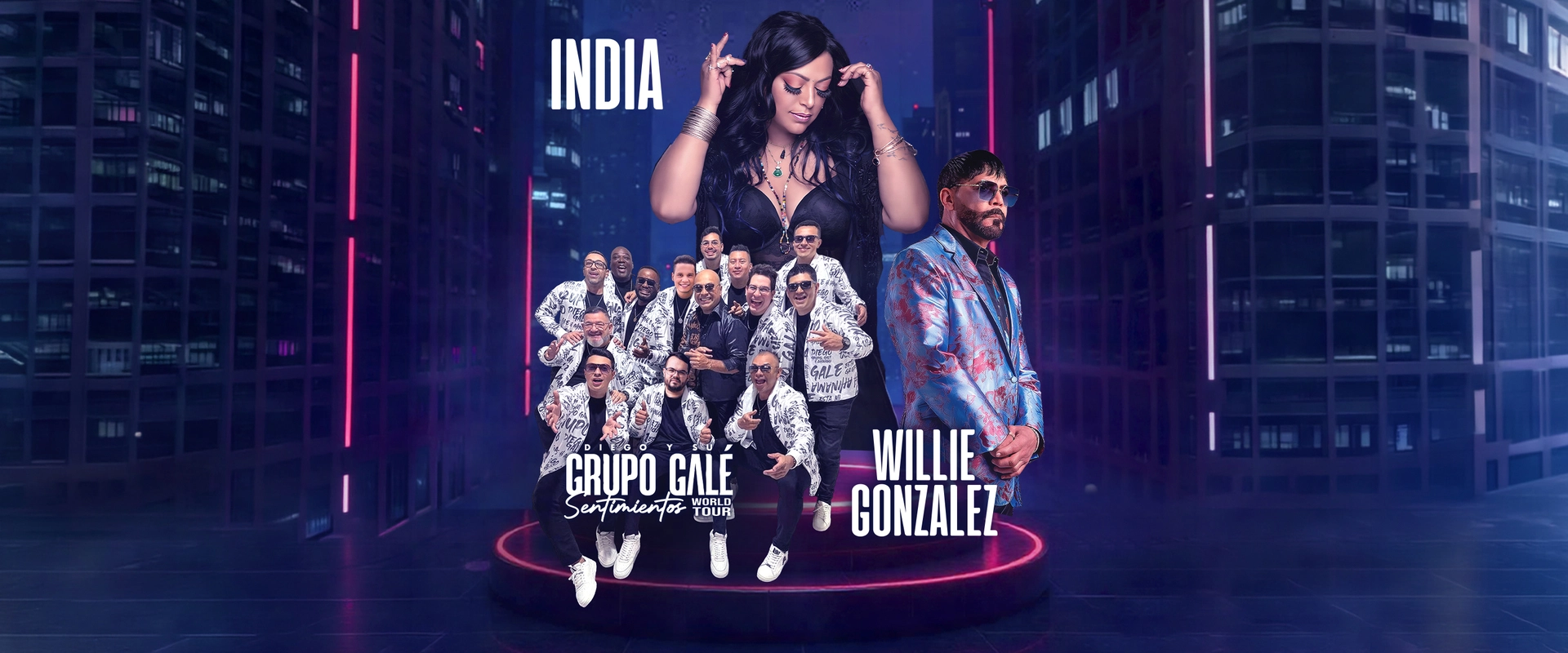La India, Willie Gonzalez, Grupo Galé - Conciertos en Ciudad de México